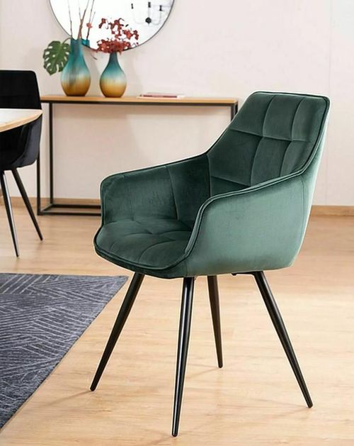 cumpără Scaun Signal Lilia velvet czarny stelaz/zelony bluvel 78 în Chișinău 