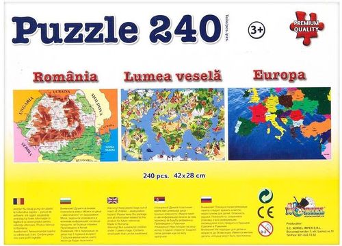 купить Головоломка Noriel NOR4544 Puzzle 240 piese Lumea Vesela Romania в Кишинёве 