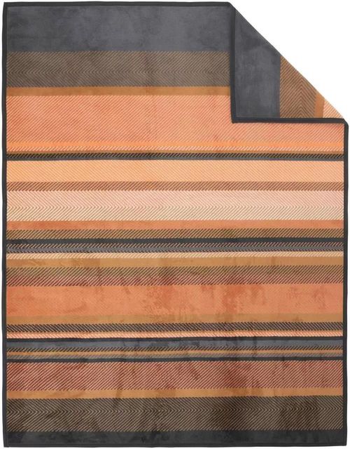 cumpără Textile de casă Ibena 3757/280 Jacquard Decke Moca Orange/grey în Chișinău 