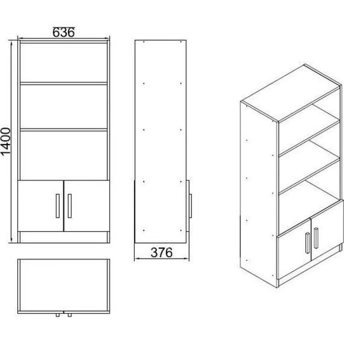 cumpără Raft de birou Trendy VO4-BA 63x140x37cm, raft de carti în Chișinău 