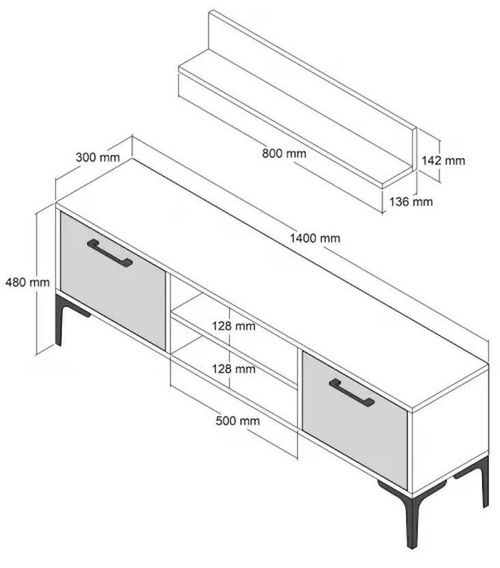 cumpără Comodă TV Trendy Riga, alb în Chișinău 
