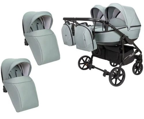 купить Детская коляска Angelina Carucior 2in1 pt gemeni Velio Duo SP Blue Smoke №3 в Кишинёве 