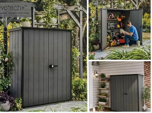 купить Садовый сарай Keter 57732 Cortina Alto 140x74x170cm, gri в Кишинёве 