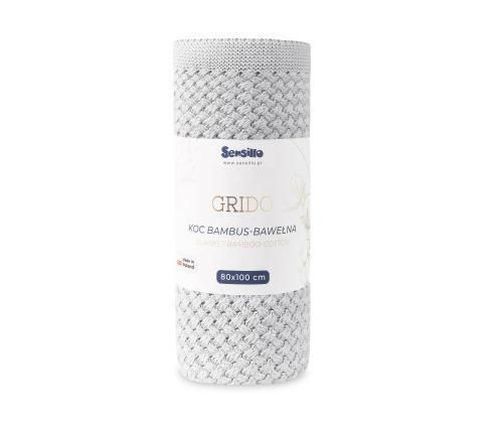cumpără Lenjerie de pat pentru copii Sensillo 43482 Плед Grido 80x100 Light Grey în Chișinău 