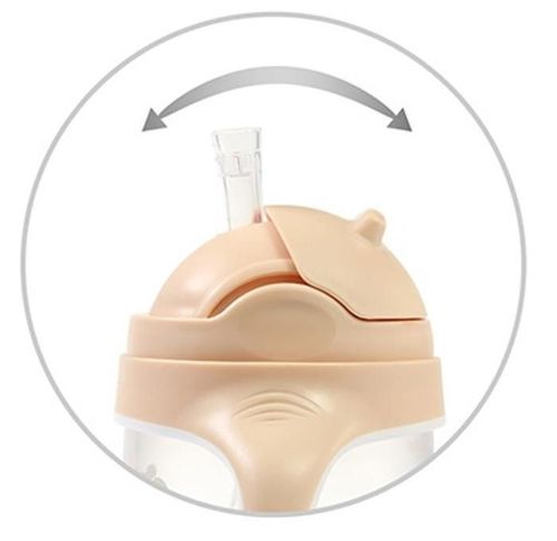 купить Поильник BabyOno 1464/04 Cupa de baut cu un paie ponderat (bej) в Кишинёве 