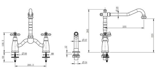 купить Смеситель кухонный F-Design Lacrima Bronz FD1-LRA-8-66 в Кишинёве 