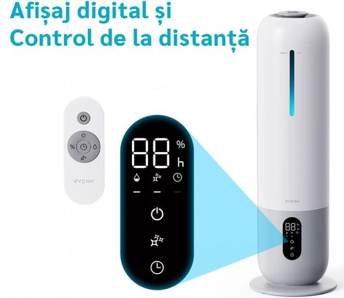 cumpără Umidificator de aer EvoAir UMIO, Rezervor 3.8L, Aromaterapie, Capacitate de umidificare 300ml/h în Chișinău 