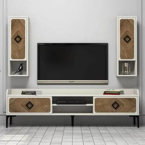 купить Тумба напольная для TV Trendy Samba, Crema 180x52x35cm в Кишинёве 