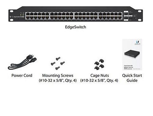 cumpără Ubiquiti EdgeSwitch 48 (ES-48-500W), 48-Port Gigabit RJ45, 2-ports SFP,2-ports SFP+, 500W, Supports POE+ IEEE 802.3at/af and 24V Passive PoE, Non-Blocking Throughput: 70 Gbps, Switching Capacity: 140 Gbps, Rackmountable în Chișinău 