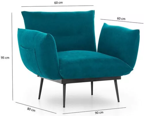 cumpără Fotoliu Trendy Jax Solo-Petrol Green GR124 în Chișinău 