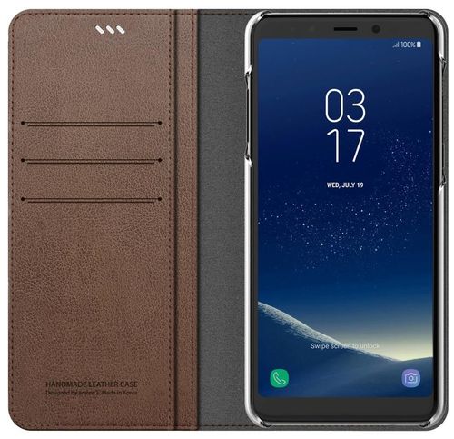 купить Чехол для смартфона Samsung GP-A730, Galaxy A8+ 2018, Araree Mustang Diary, Brown в Кишинёве 