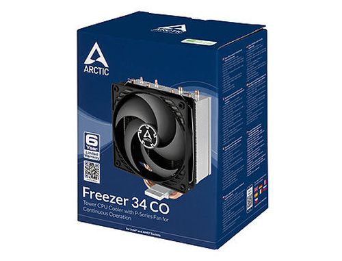 купить Cooler Arctic Freezer 34 CO, Socket AMD AM4, Intel 1150, 1151, 1155, 1156, 2066, 2011(-3) up to 150W, FAN 120mm, 200-1800rpm PWM, Dual Ball Bearing в Кишинёве 