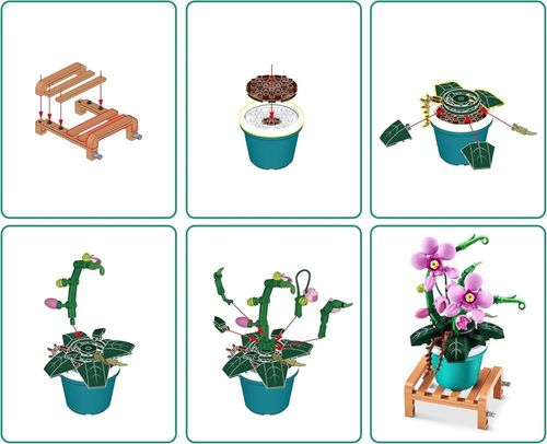 купить Конструктор ZURU 83183 Garden Pot Plants, Series 1 в Кишинёве 