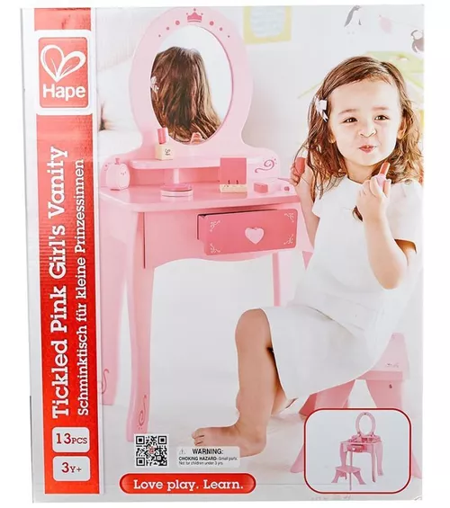 купить Игровой комплекс для детей Hape E8350 Set din lemn Masuta cu scaun pentru machiaj cu accesorii в Кишинёве 
