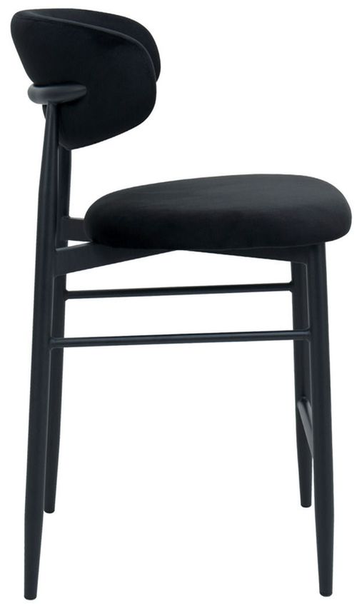 cumpără Scaun de bar Deco Bar Meridian Catifea Black (HLR66)+Black Legs în Chișinău 
