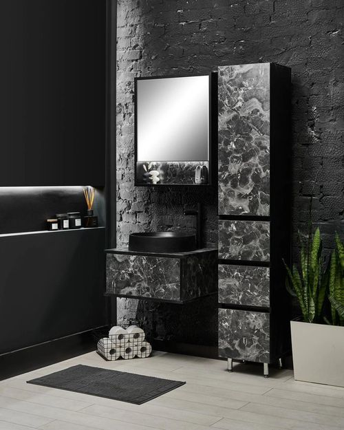 купить Шкаф-пенал miscellaneous 155 350*1900 NERO в Кишинёве 