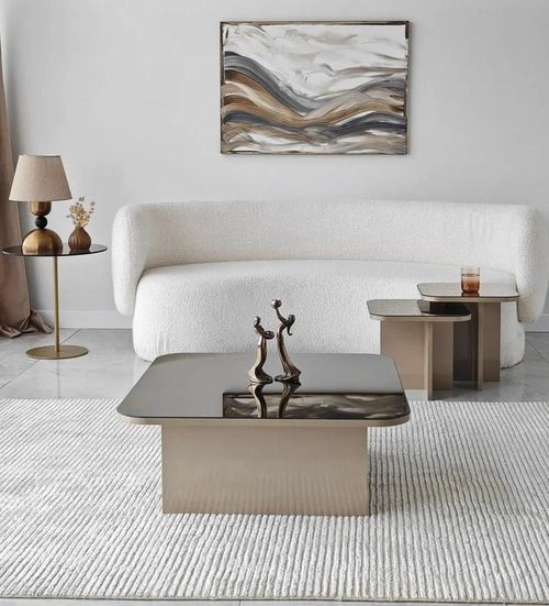 cumpără Măsuţă cafea Trendy Jazz, Bej, Bronz, set în Chișinău 