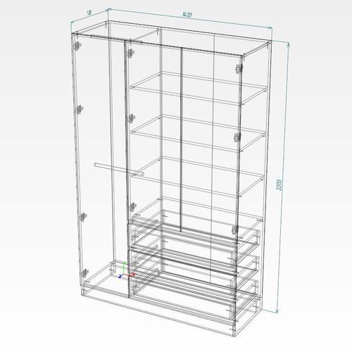 купить Шкаф Smartex (15882) N15 140cm Grafit в Кишинёве 