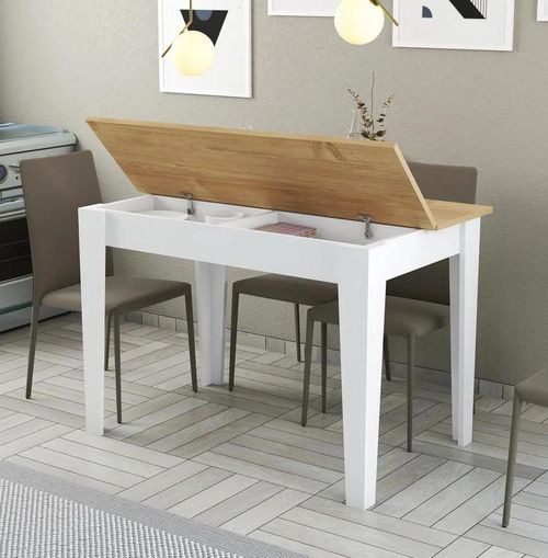 купить Стол Trendy Kiev 512-Alb, Stejar 110x75x72cm в Кишинёве 