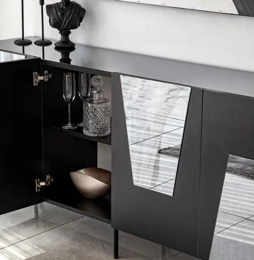 cumpără Comodă Trendy Venetia, Negru, Fume (GTR001221) în Chișinău 