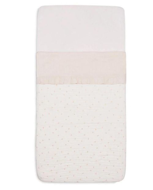 купить Детское постельное белье Jollein 008-524-66041 Cearsaf pentru patut Ruffle Natural, 120x150cm в Кишинёве 