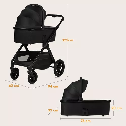 купить Детская коляска Lionelo Carucior 2in1 Layla Black Onyx в Кишинёве 