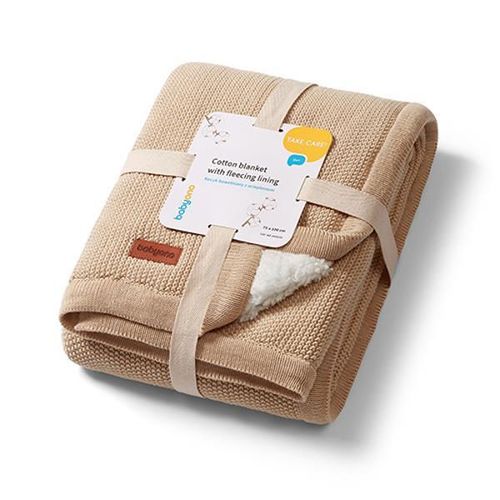 cumpără Lenjerie de pat pentru copii BabyOno 1659/02 Patura de bumbac cu captuseala din fleece Brown în Chișinău 