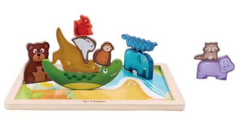 купить Головоломка Hape E1656 Puzzle Regatul Animalelor, 16 piese в Кишинёве 