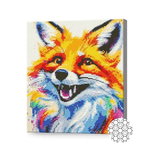 купить Картина по номерам Art Gallery GB87155 Mozaic cu diamante 30x40cm Vulpea fericita в Кишинёве 