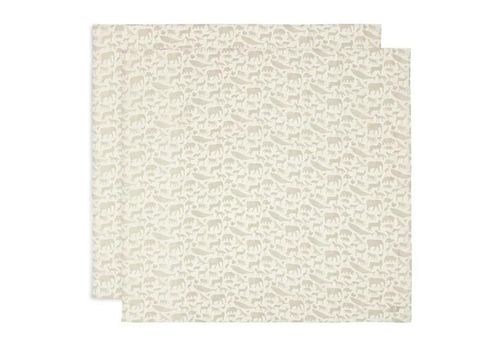 купить Аксессуар для пеленания Jollein 535-852-67043 Pelinci de muselina Animals Olive Green, 115x115cm, 2buc в Кишинёве 