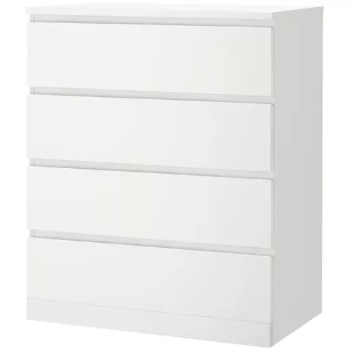 купить Комод Ikea Malm 4 sertare 80x100 (Alb) в Кишинёве 