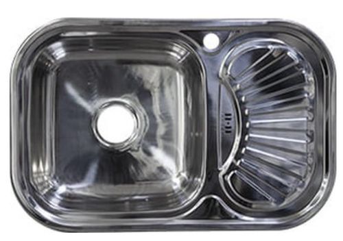cumpără Chiuvetă bucătărie Rubano 27390 incastrabila 750x490x180mm (stânga), inox, luciu-0,8mm în Chișinău 