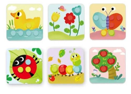 cumpără Puzzle Tooky Toy TF783 Mini Mozaic din lemn Insecte, 57280 în Chișinău 