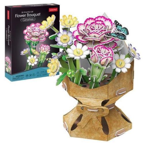 cumpără Set de construcție Cubik Fun W3300h 3D puzzle Buchet de garoafe, 134 elemente în Chișinău 