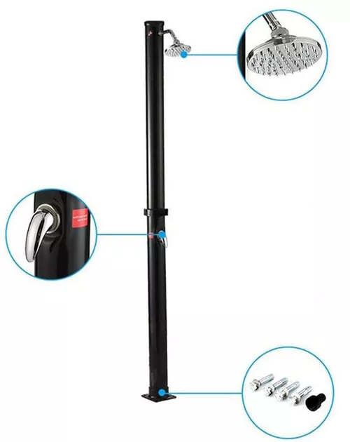 купить Набор для душа Hydro S Солнечный душ для сада, 20 литров, H=220 см, черный в Кишинёве 