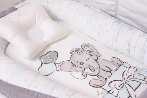 купить Гнездо для новорожденных PernaMea Babynest Premium Elefant Gri (PM.101552/6) в Кишинёве 