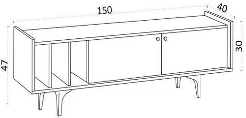 купить Тумба напольная для TV Trendy Alya, 150x47x40cm (GTR000024) в Кишинёве 