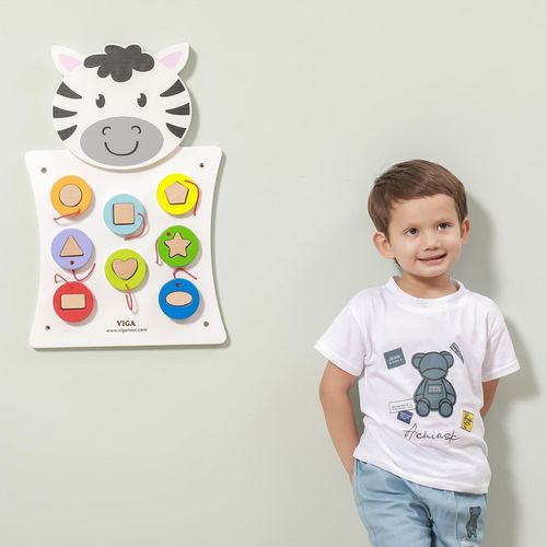 cumpără Puzzle Viga 50681 Busyboard (de perete) Zebra cu figuri în Chișinău 
