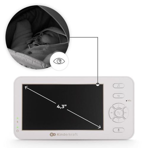 cumpără Monitor bebe KinderKraft KENITR00WHT0000 Niteeye Travel white în Chișinău 