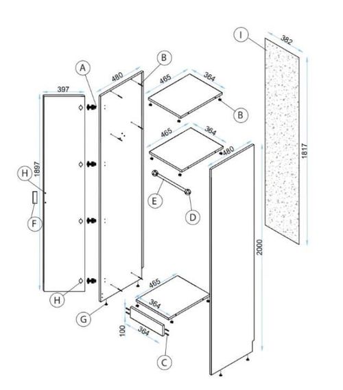 купить Шкаф Arta Mobilei Гостиная Gray G01 (AM112) в Кишинёве 