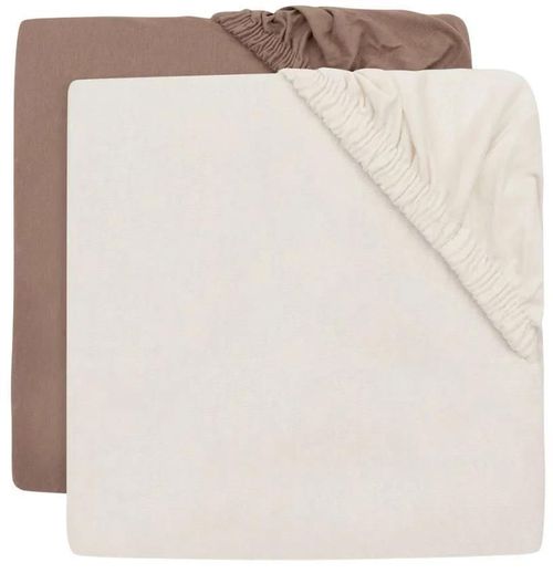 купить Детское постельное белье Jollein 2511-507-68115 Cearsaf cu elastic Jersey Milky Coffee/Ivory, 120x60cm, 2buc в Кишинёве 