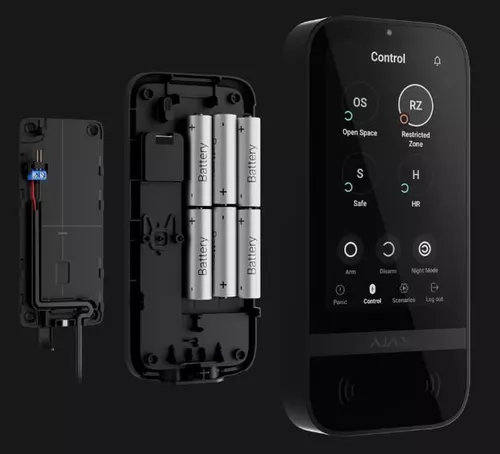купить Аксессуар для систем безопасности Ajax KeyPad TouchScreen (8EU) ASP white в Кишинёве 