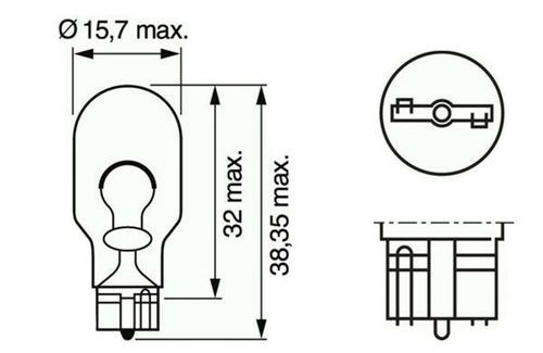 купить Автомобильная лампа Bosch W16W Pure Light 12V 16W W2,1x9,5d (carton) (1987302205) в Кишинёве 