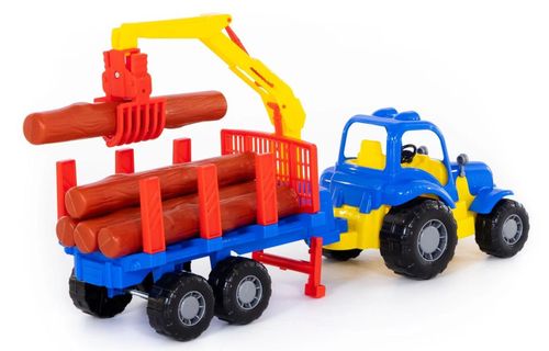 cumpără Mașină Полесье 44815 Jucarie tractor Krepis cu lemne B 2fel în Chișinău 