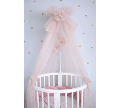 купить Кроватка Veres 158.1.06.1 балдахин с помпонами new пудра в Кишинёве 