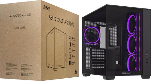 купить Корпус для ПК ASUS A32 PLUS TG ARGB Black no PSU в Кишинёве 