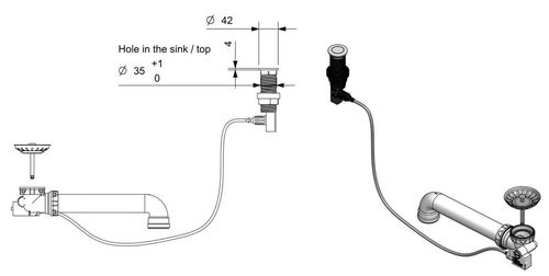 cumpără Ventil click-clack Reginox R38109 Push-Popup (brushed stainless steel) în Chișinău 