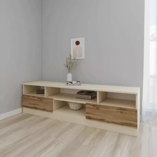 cumpără Comodă TV Smartex (16367) Т6 180cm TV Ivory+Stejar Inchis în Chișinău 
