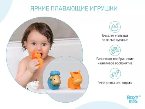 купить Игрушка для купания Roxy Kids RRT-810 Моя ферма, 4шт в Кишинёве 
