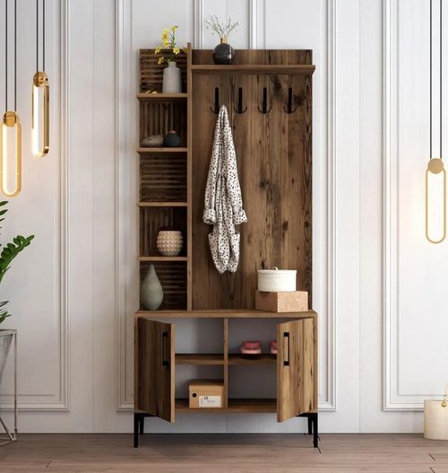 cumpără Mobilă pentru antreu Trendy Viyana D, Nuc, 90x200x35cm (GTR001343) în Chișinău 